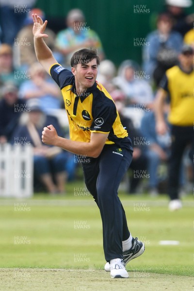 050825 - Glamorgan v Hampshire - Metro Bank One Day Cup - Romano Franco of Glamorgan bowling on his debut