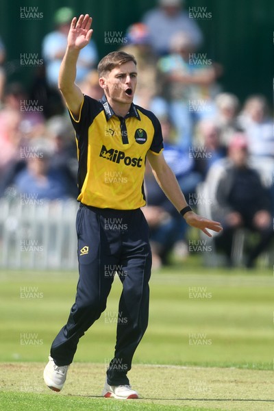 050825 - Glamorgan v Hampshire - Metro Bank One Day Cup - Andy Gorvin of Glamorgan bowling