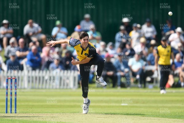 050825 - Glamorgan v Hampshire - Metro Bank One Day Cup - Romano Franco of Glamorgan bowling on his debut