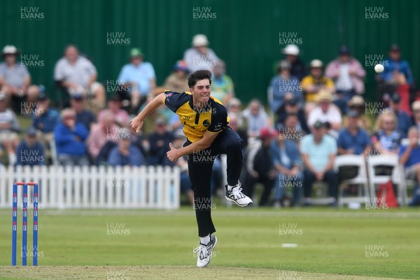 050825 - Glamorgan v Hampshire - Metro Bank One Day Cup - Romano Franco of Glamorgan bowling 
