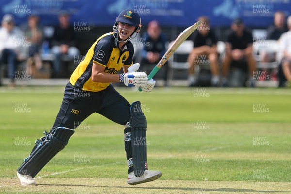 050825 - Glamorgan v Hampshire - Metro Bank One Day Cup - Will Smale of Glamorgan batting\