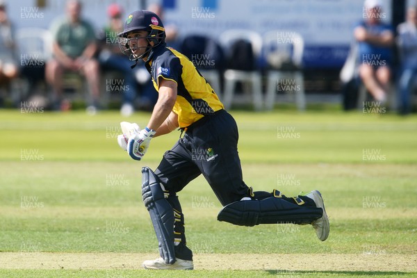 050825 - Glamorgan v Hampshire - Metro Bank One Day Cup - Kiran Carlson of Glamorgan batting