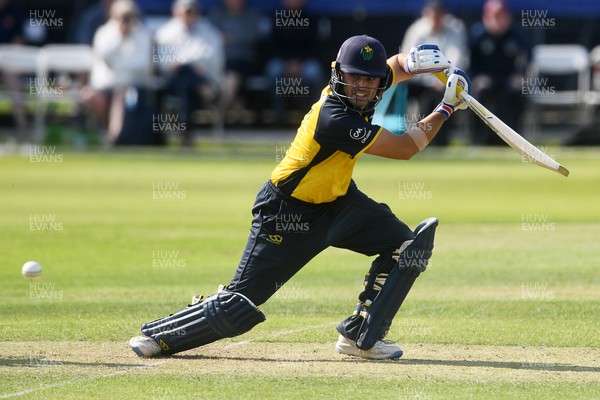 050825 - Glamorgan v Hampshire - Metro Bank One Day Cup - Kiran Carlson of Glamorgan hits 50