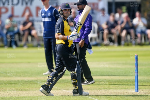 050825 - Glamorgan v Hampshire - Metro Bank One Day Cup - Kiran Carlson of Glamorgan hits 50