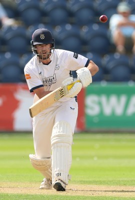 270826 - Glamorgan v Hampshire, Rothesay County Championship Division 1 - James Fuller of Hampshire plays a shot