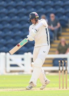 270826 - Glamorgan v Hampshire, Rothesay County Championship Division 1 - Kyle Abbott of Hampshire plays a shot