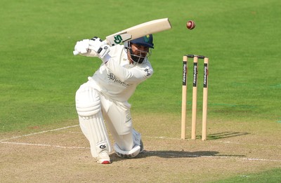 270826 - Glamorgan v Hampshire, Rothesay County Championship Division 1 - Zain ul Hassan of Glamorgan plays a shot