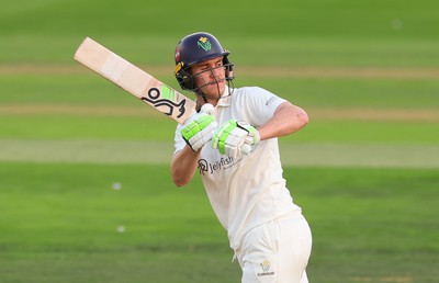 270826 - Glamorgan v Hampshire, Rothesay County Championship Division 1 - Ben Kellaway of Glamorgan plays a shot