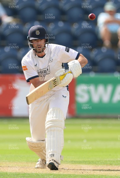 270826 - Glamorgan v Hampshire, Rothesay County Championship Division 1 - James Fuller of Hampshire plays a shot
