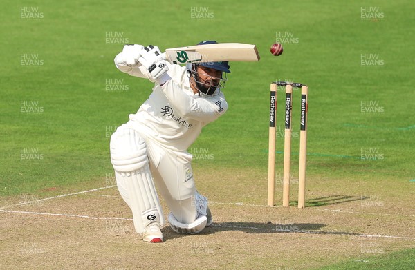 270826 - Glamorgan v Hampshire, Rothesay County Championship Division 1 - Zain ul Hassan of Glamorgan plays a shot
