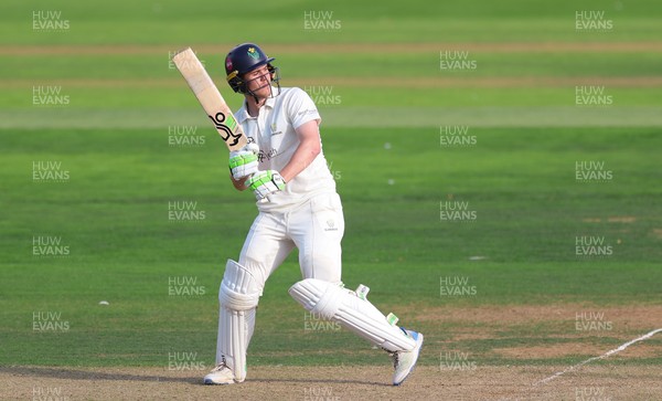 270826 - Glamorgan v Hampshire, Rothesay County Championship Division 1 - Ben Kellaway of Glamorgan plays a shot