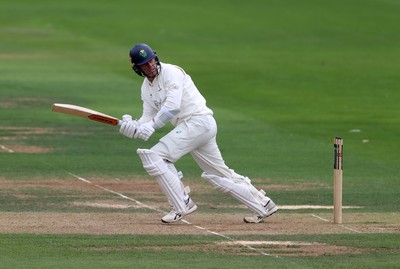 280826 - Glamorgan v Hampshire, Rothesay County Championship Division 1 - Timm Van Der Gugten of Glamorgan batting