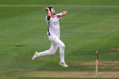 280826 - Glamorgan v Hampshire, Rothesay County Championship Division 1 - James Fuller of Hampshire bowling