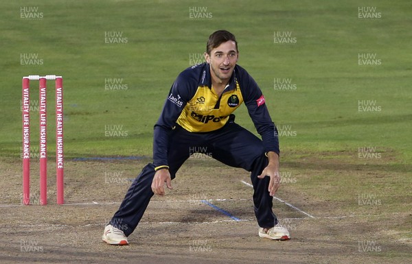 300819 - Glamorgan v Hampshire - Vitality T20 Blast - Andrew Salter of Glamorgan bowling