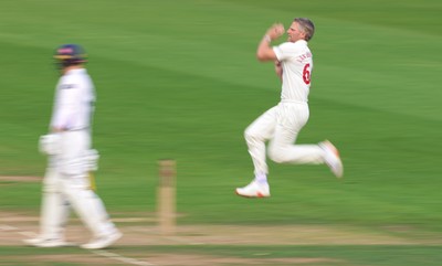 300826 Glamorgan v Hampshire, Rothesay County Championship Division 1 - Timm van der Gugten of Glamorgan bowls