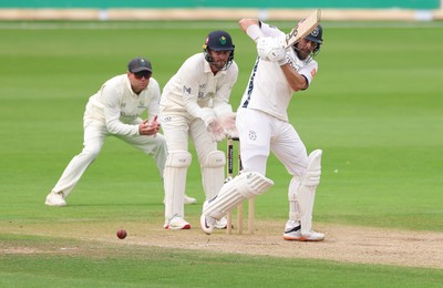 300826 Glamorgan v Hampshire, Rothesay County Championship Division 1 - Jake Lehmann of Hampshire plays a shot