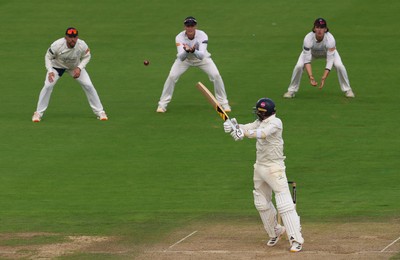 300826 Glamorgan v Hampshire, Rothesay County Championship Division 1 - Jake Lehmann of Hampshire catches Mason Crane of Glamorgan off the bowling of Eddie Jack of Hampshire
