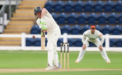 300826 Glamorgan v Hampshire, Rothesay County Championship Division 1 - Ben Kellaway of Glamorgan plays a shot