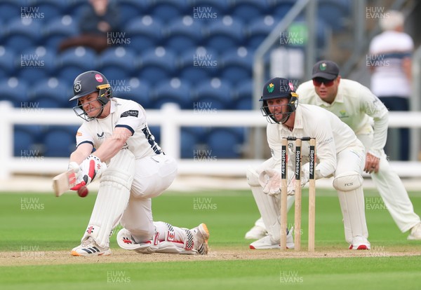 300826 Glamorgan v Hampshire, Rothesay County Championship Division 1 - Ben Brown of Hampshire plays a shot