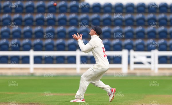 300826 Glamorgan v Hampshire, Rothesay County Championship Division 1 - Asa Tribe of Glamorgan catches Andrew Neal of Hampshire