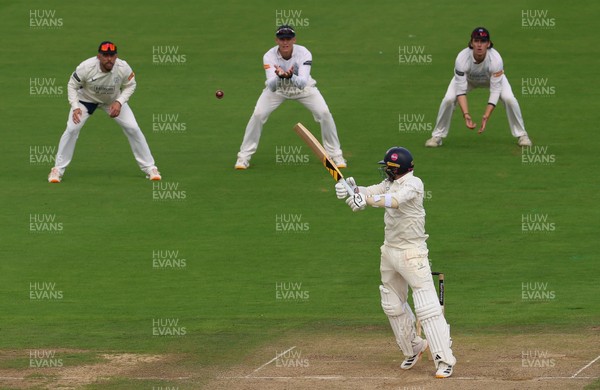 300826 Glamorgan v Hampshire, Rothesay County Championship Division 1 - Jake Lehmann of Hampshire catches Mason Crane of Glamorgan off the bowling of Eddie Jack of Hampshire