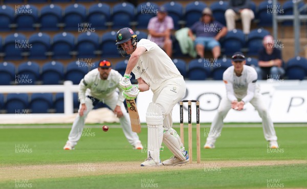 300826 Glamorgan v Hampshire, Rothesay County Championship Division 1 - Ben Kellaway of Glamorgan plays a shot