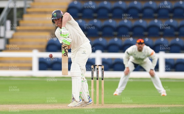 300826 Glamorgan v Hampshire, Rothesay County Championship Division 1 - Ben Kellaway of Glamorgan plays a shot