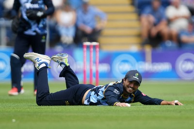 060725 - Glamorgan v Kent - T20, Vitality Blast - Kiran Carlson of Glamorgan