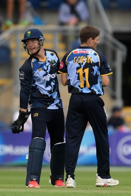 060725 - Glamorgan v Kent - T20, Vitality Blast - Alex Horton of Glamorgan catches the ball to dismiss Joey Evison of Kent