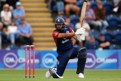 060725 - Glamorgan v Kent - T20, Vitality Blast - Jack Leaning of Kent batting