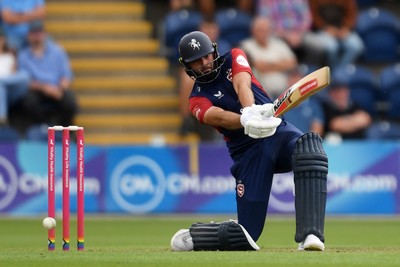 060725 - Glamorgan v Kent - T20, Vitality Blast - Jack Leaning of Kent batting