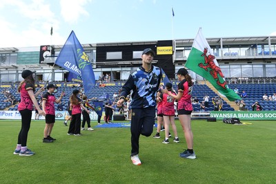 060725 - Glamorgan v Kent - T20, Vitality Blast - Ned Leonard of Glamorgan runs out at the start of the match