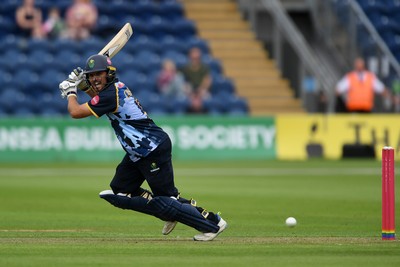 060725 - Glamorgan v Kent - T20, Vitality Blast - Kiran Carlson of Glamorgan batting