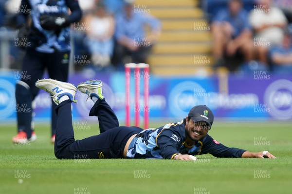 060725 - Glamorgan v Kent - T20, Vitality Blast - Kiran Carlson of Glamorgan