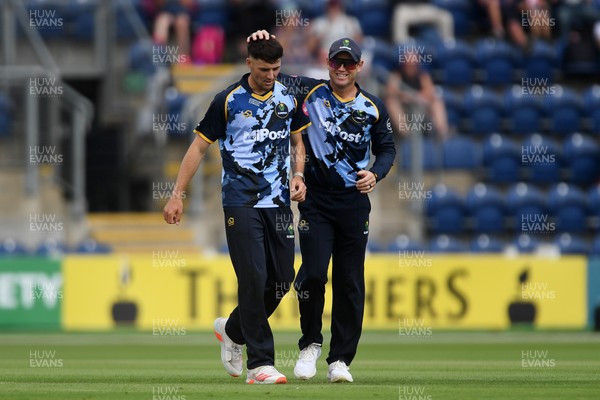060725 - Glamorgan v Kent - T20, Vitality Blast - Ned Leonard of Glamorgan bowls the ball to dismiss Joe Denly of Kent