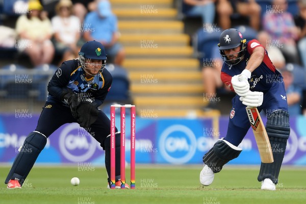 060725 - Glamorgan v Kent - T20, Vitality Blast - Jack Leaning of Kent batting