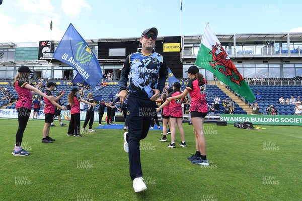 060725 - Glamorgan v Kent - T20, Vitality Blast - Colin Ingram of Glamorgan runs out at the start of the match