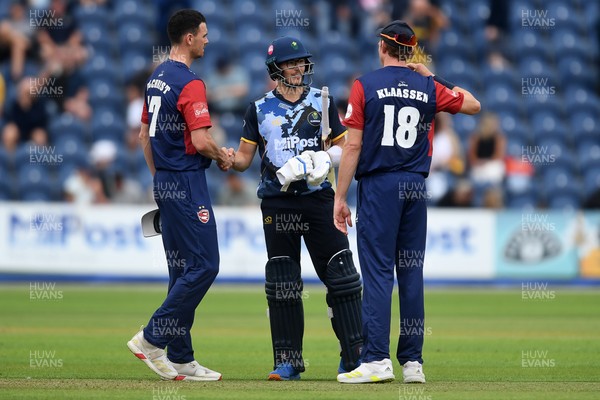 060725 - Glamorgan v Kent - T20, Vitality Blast - Asa Tribe of Glamorgan at the end of the match after winning the game