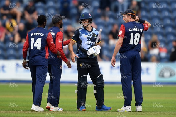 060725 - Glamorgan v Kent - T20, Vitality Blast - Asa Tribe of Glamorgan at the end of the match after winning the game