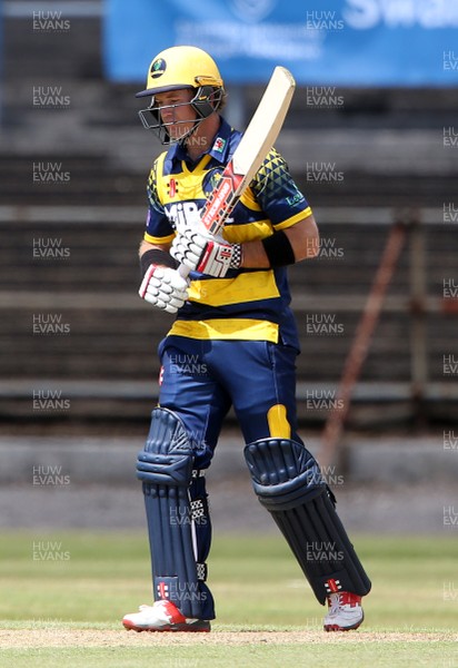 140517 - Glamorgan v Kent - Royal London One-Day Cup - Colin Ingram of Glamorgan acknowledges his half century