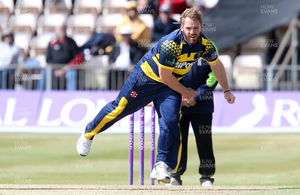 140517 - Glamorgan v Kent - Royal London One-Day Cup - David Lloyd of Glamorgan bowling