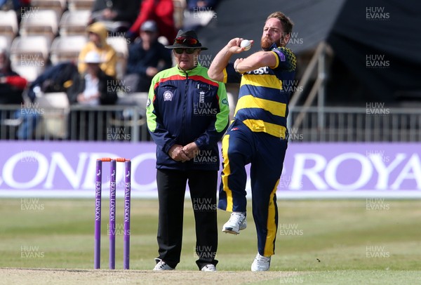 140517 - Glamorgan v Kent - Royal London One-Day Cup - David Lloyd of Glamorgan bowling