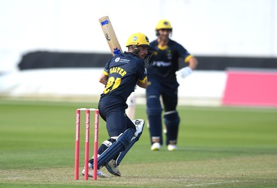 160621 - Glamorgan v Kent - T20 Vitality Blast - James Weighell of Glamorgan plays a shot