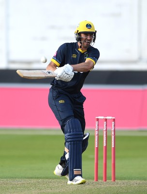 160621 - Glamorgan v Kent - T20 Vitality Blast - James Weighell of Glamorgan plays a shot