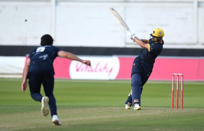 160621 - Glamorgan v Kent - T20 Vitality Blast - James Weighell of Glamorgan plays a shot