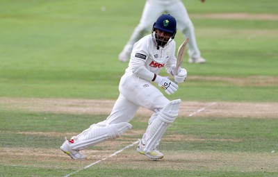 220725 - Glamorgan v Kent - Rothesay County Championship Division 2 - Zain ul Hassan of Glamorgan batting
