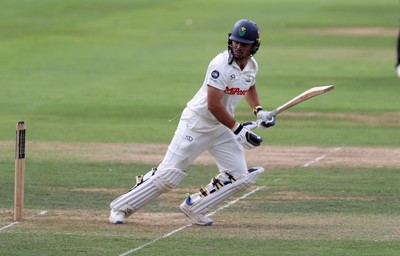 220725 - Glamorgan v Kent - Rothesay County Championship Division 2 - Kiran Carlson of Glamorgan batting