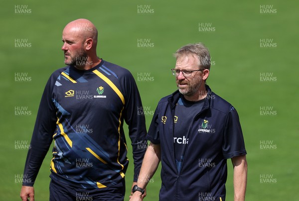 220725 - Glamorgan v Kent - Rothesay County Championship Division 2 - David Harrison and Head Coach Richard Dawson