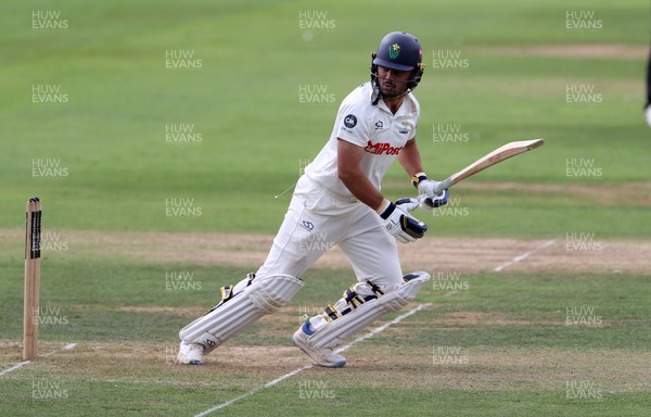 220725 - Glamorgan v Kent - Rothesay County Championship Division 2 - Kiran Carlson of Glamorgan batting