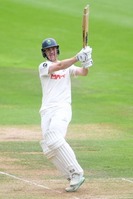 230725 - Glamorgan v Kent -  Rothesay County Championship - Ben Kellaway of Glamorgan hits 50